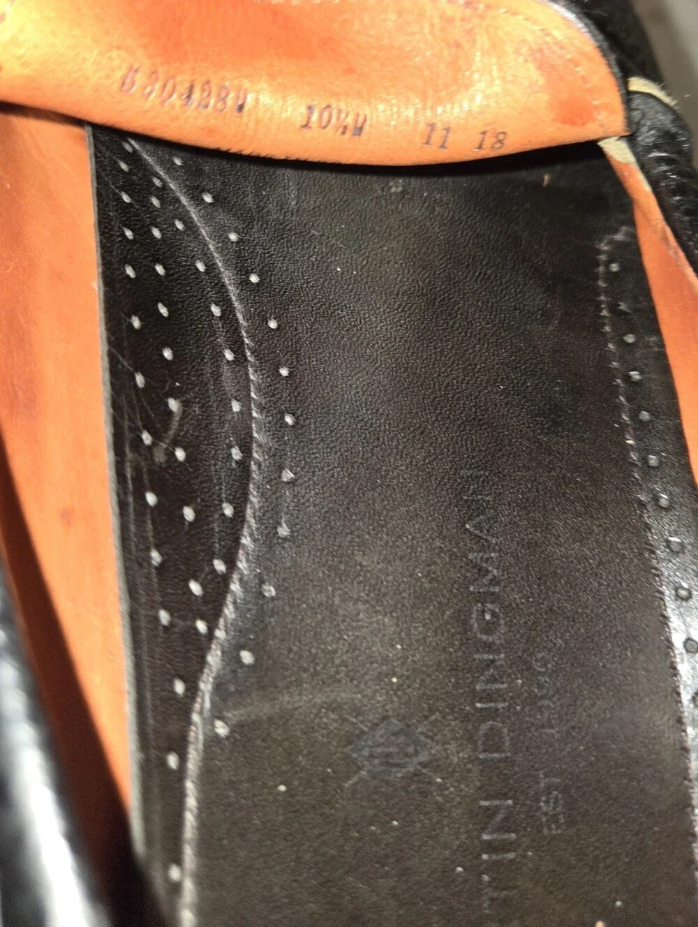 Martin Dingman Mens Pebbeled Leather Loafers  Size 10 1/2 M